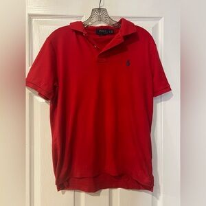 Polo Ralph Lauren Men's Classic Fit Short Sleeve Polo Shirt Red Navy Pony Small